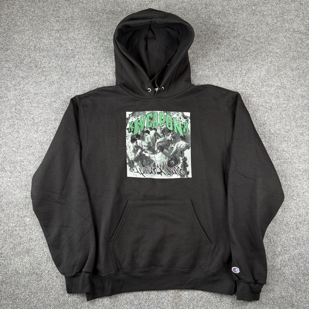 xWeaponx Hoodie Mens M Black 2022 Demo Tape Hardcore Band World of Pleasure